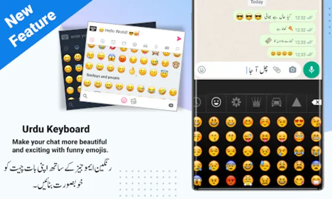 Urdu English Keyboard Emoji android App screenshot 3